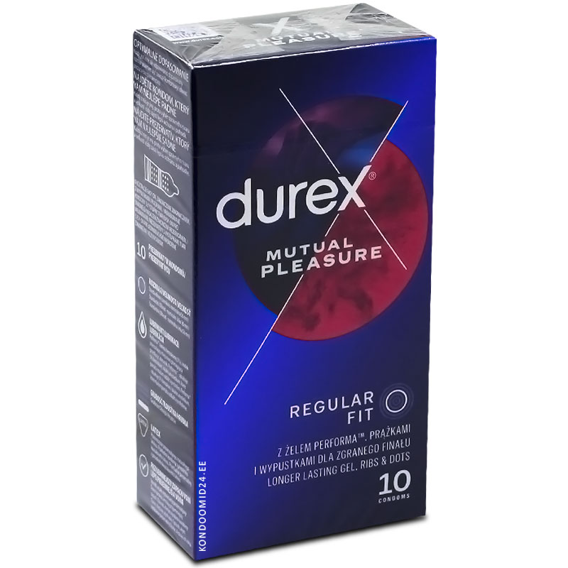 DUREX Mutual Pleasure стимулирующие презервативы с ребрами и точками 10&nbsp;шт