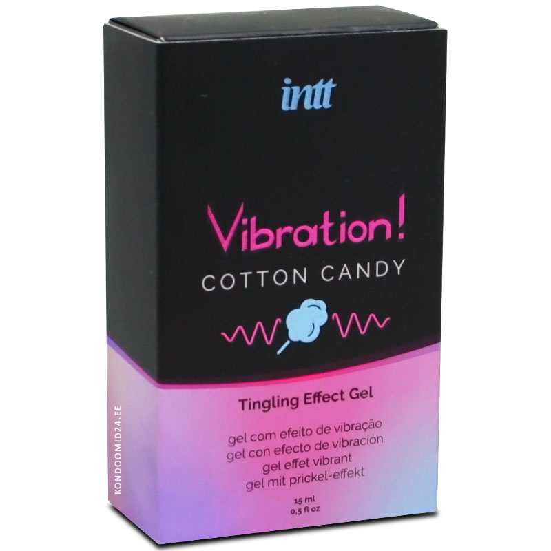 INTT Vibration Cotton Candy жидкий вибратор со вкусом сахарной ваты 15&nbsp;мл