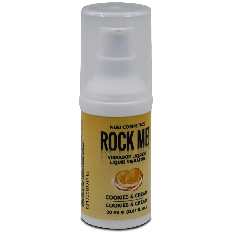 NUEI Rock Me! Сookies and Cream - жидкий вибратор - печенье и сливки - 20 мл.