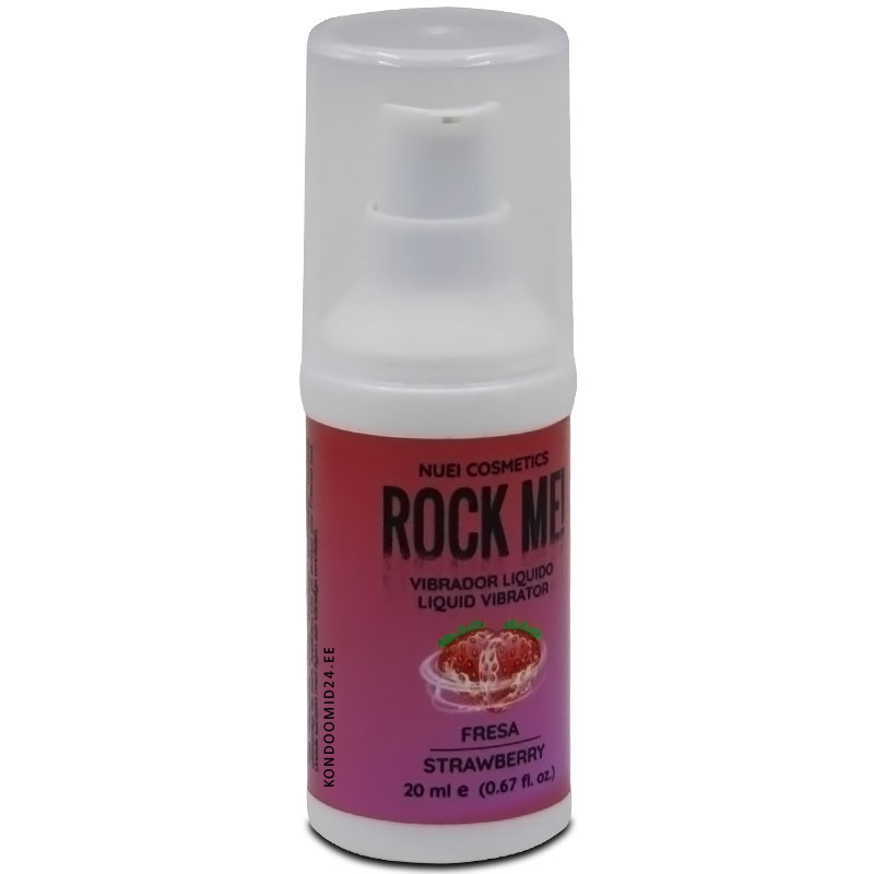 NUEI Rock Me! Strawberry жидкий вибратор (клубника), 20 мл.