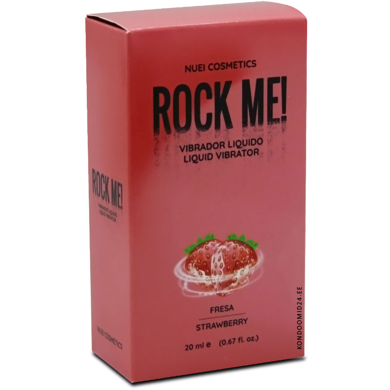 NUEI Rock Me! Strawberry жидкий вибратор со вкусом клубники 20&nbsp;мл