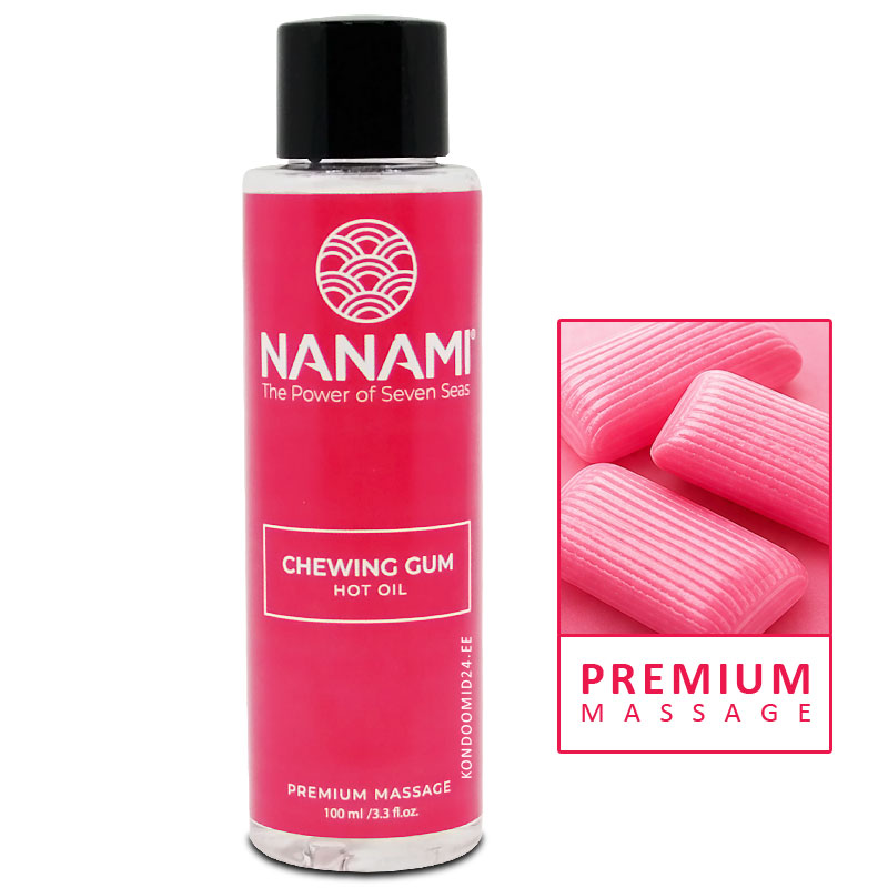 NANAMI Hot Oil Chewing Gum согревающее массажное масло с ароматом жевательной резинки 100&nbsp;мл