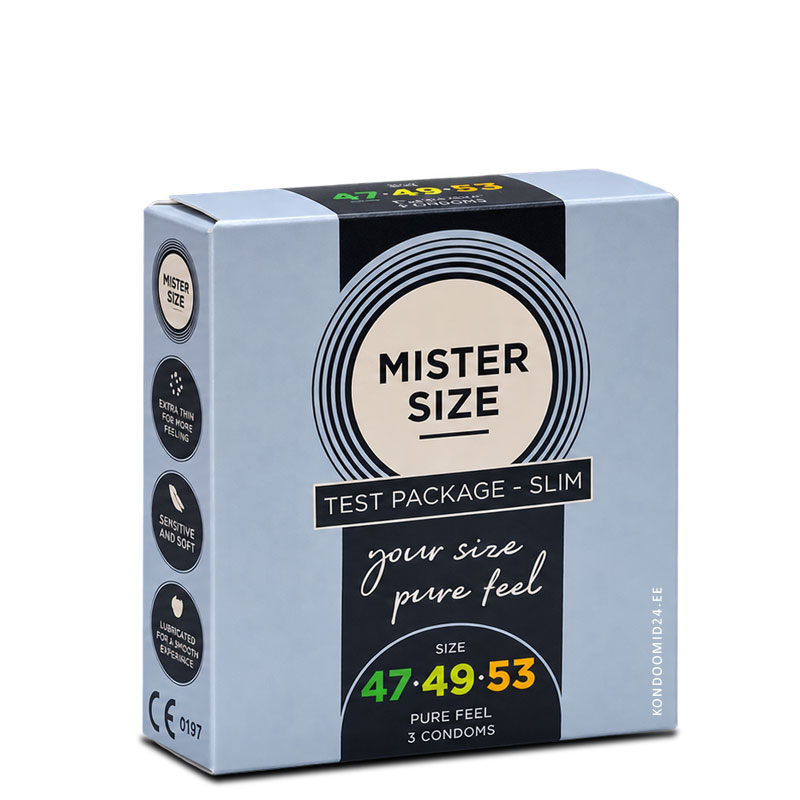 MISTER SIZE 47-49-53 тестовый комплект маленьких презервативов 3&nbsp;шт.